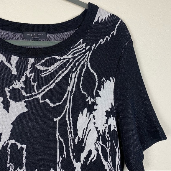 Rag & Bone x Liberty Floral Knit Sweater T Shirt Dress - Picture 6 of 11